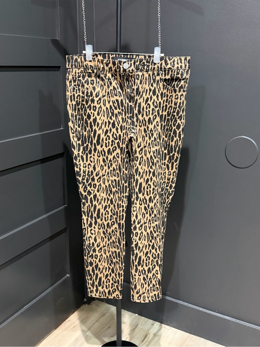 Express Leopard Print High Rise Ankle Legging Skinny Jeans Women’s